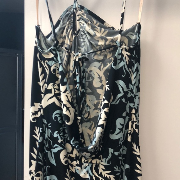 BCBG Tropical Halter tie dress with drop back - Picture 2 of 3